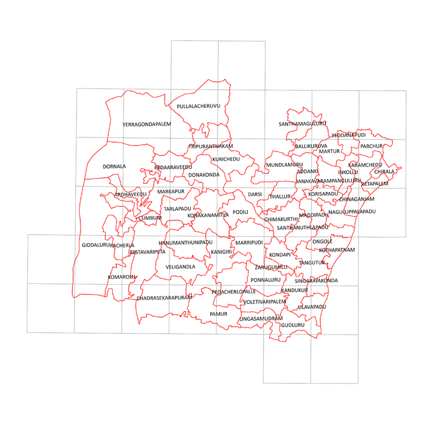 Storm surge inundation map for cyclone with wind speed 